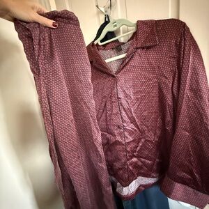 Women's Burgundy Pajama Set